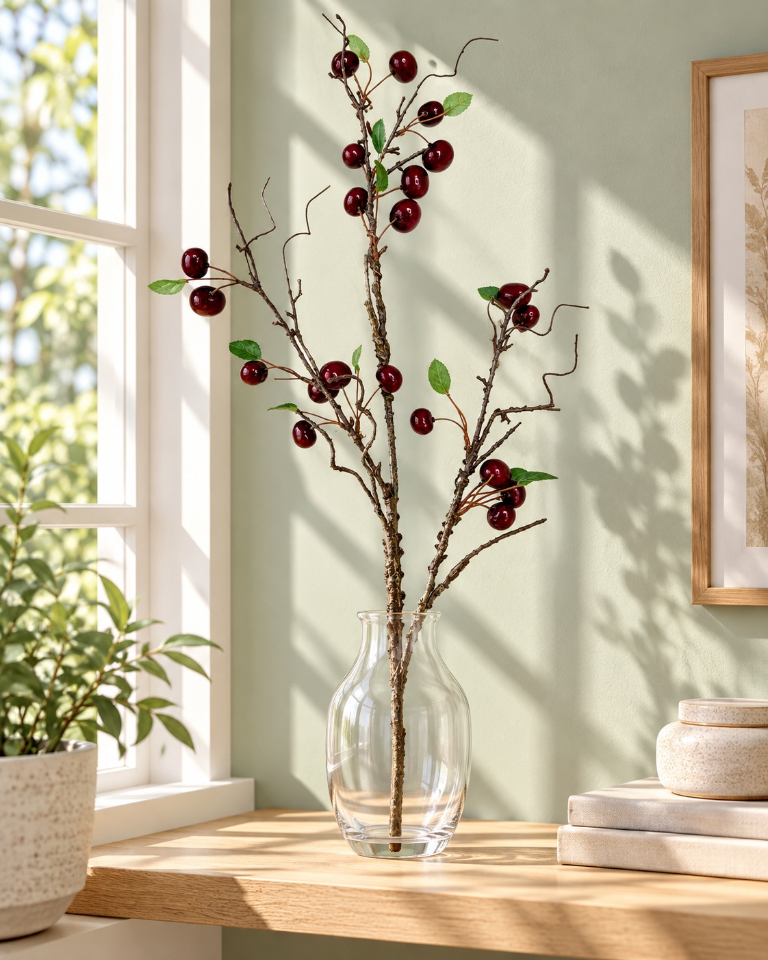 Premium Flower Stem 95cm COLOR DARK CHERRY 2