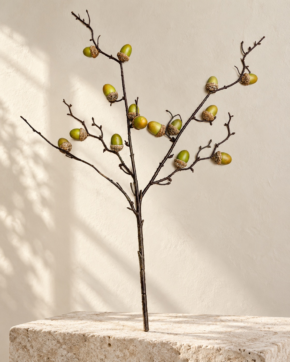 Artificial Green Acorn Branch 3