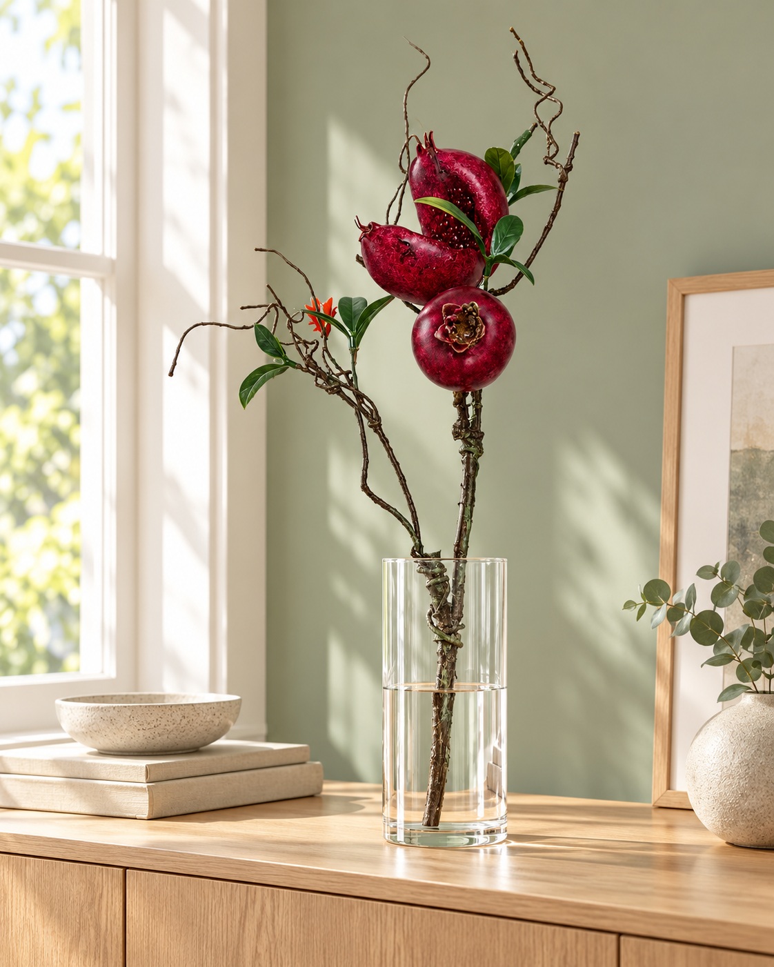 Artificial Pomegranate Branch 3
