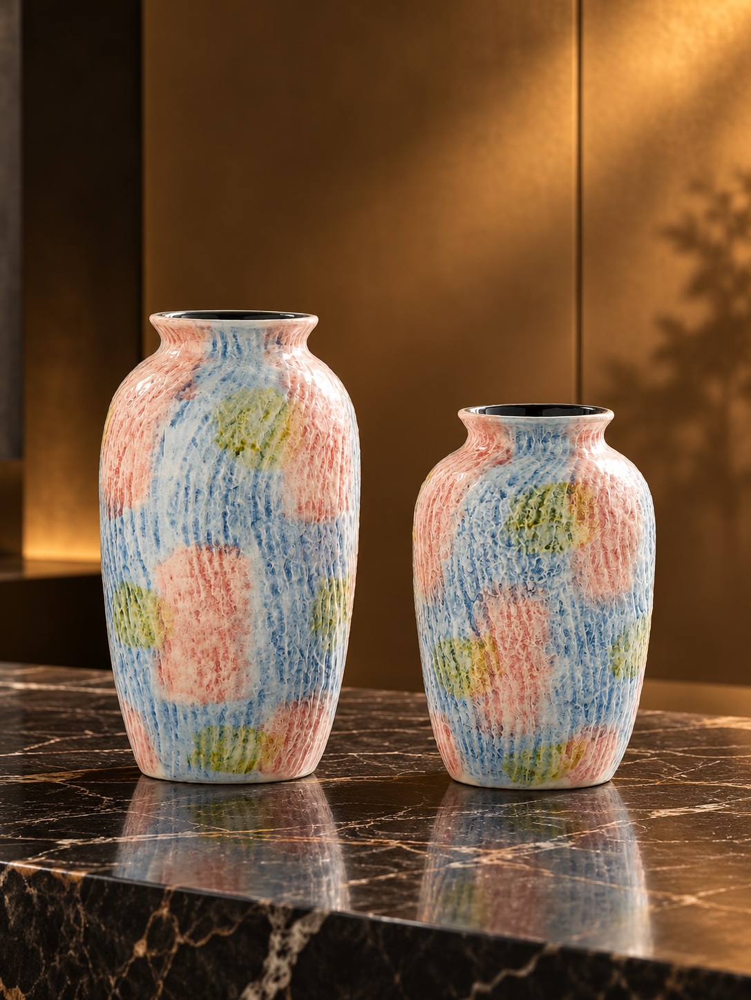 Pastel Blue Ceramic Vase - Small 4
