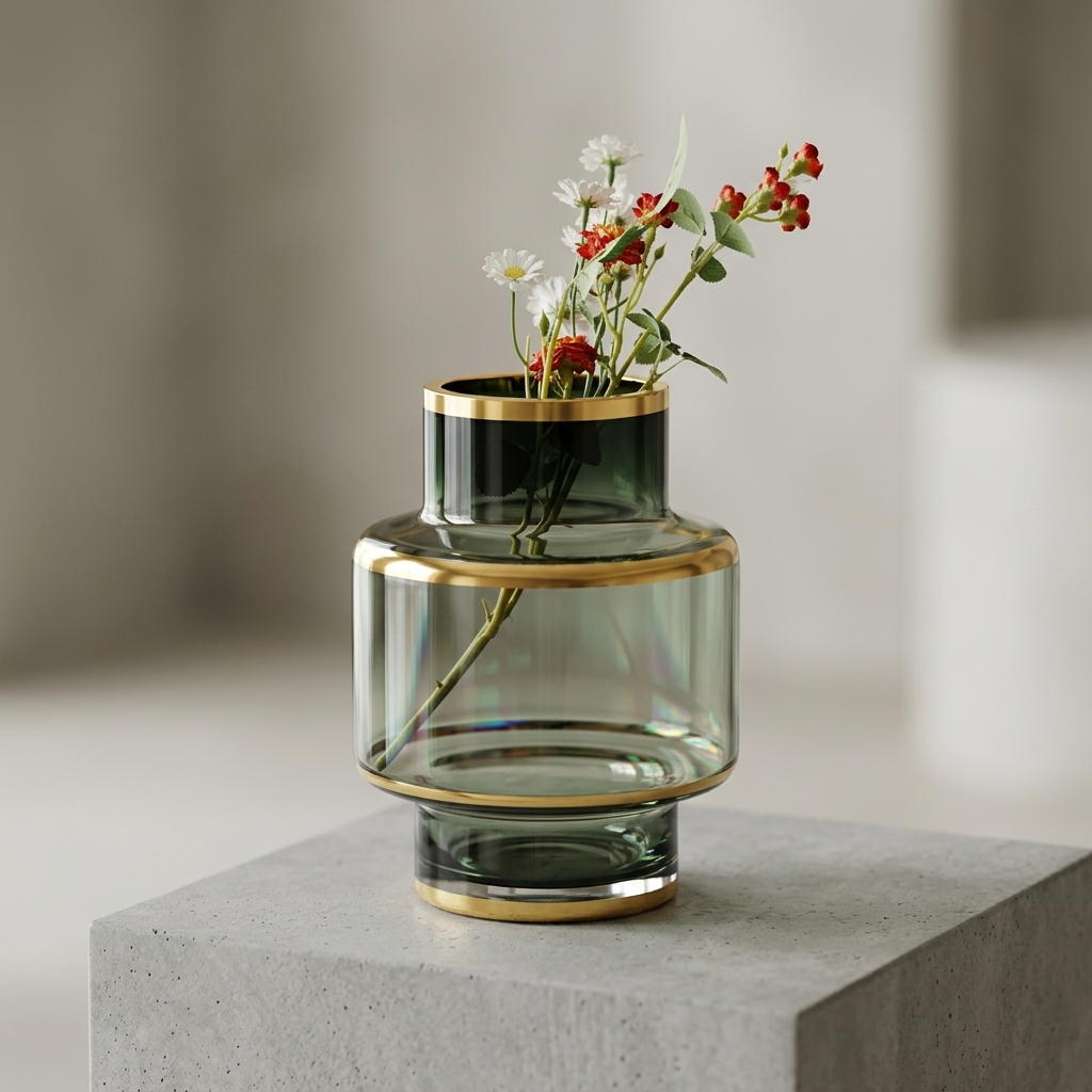 Glass Vase 0787-2 (20x18cm)