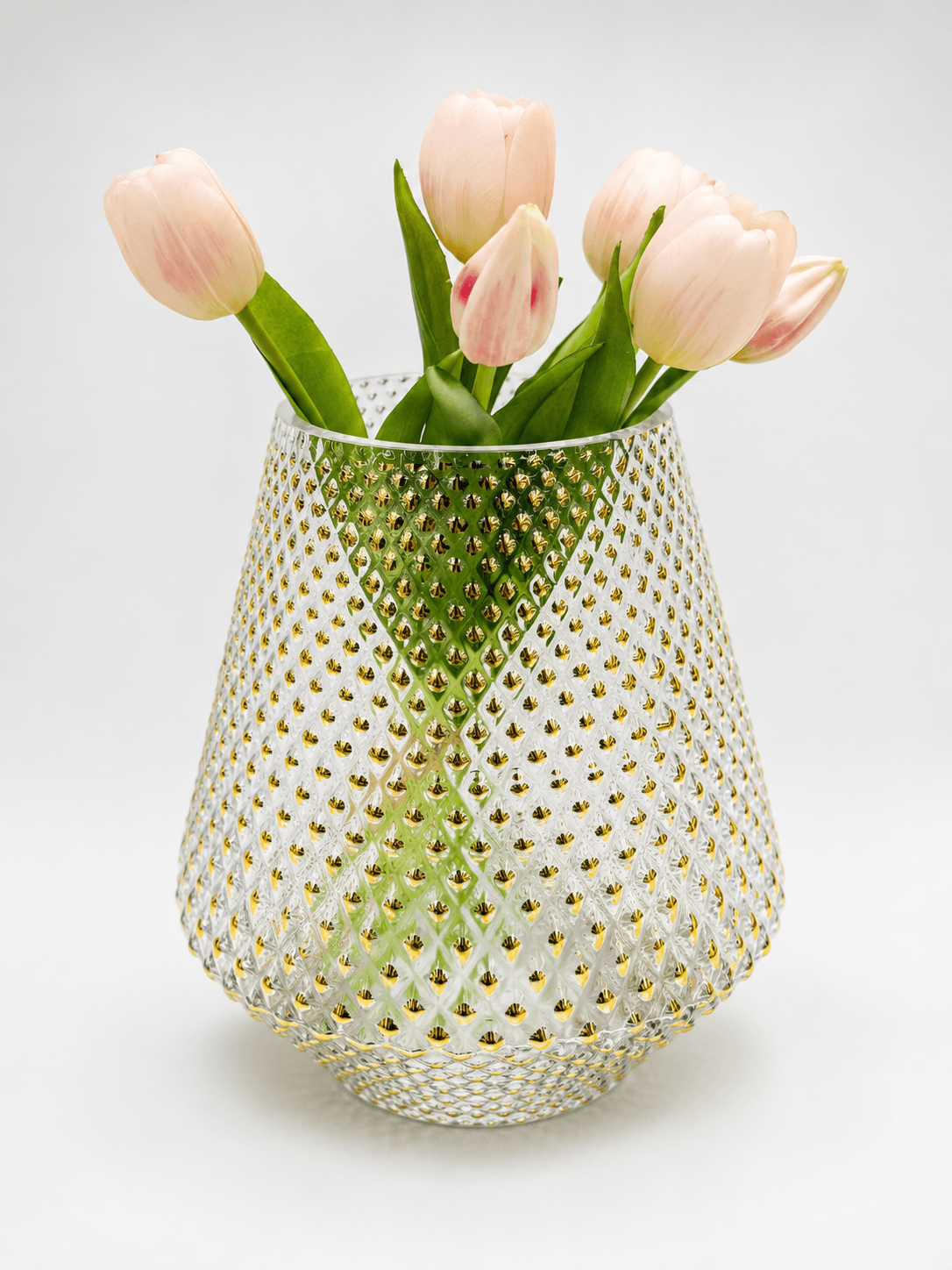 Glass Vase 0787-14 Wood-grain (20x34cm)