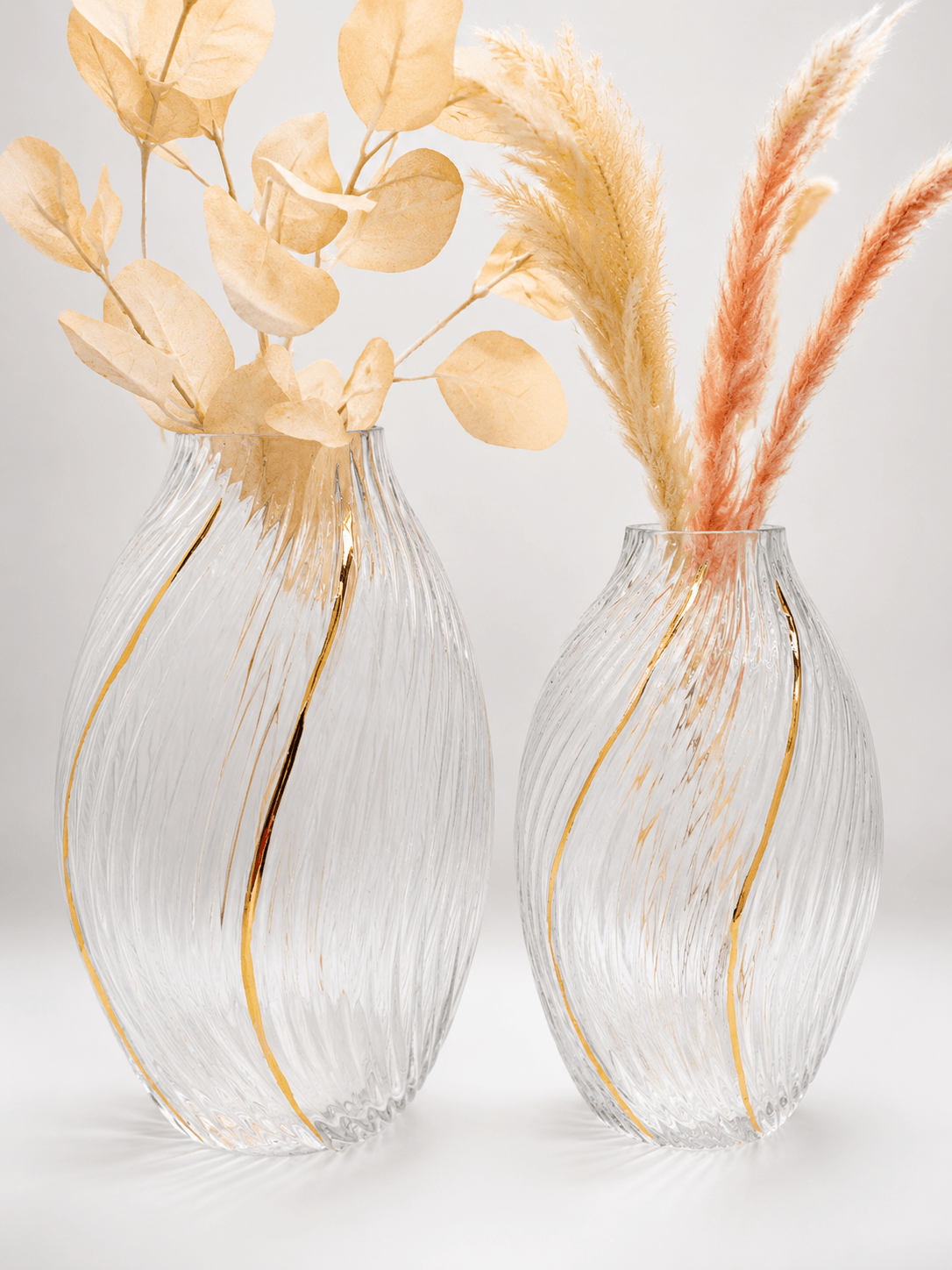 Glass Vase 0787-17 LEAF