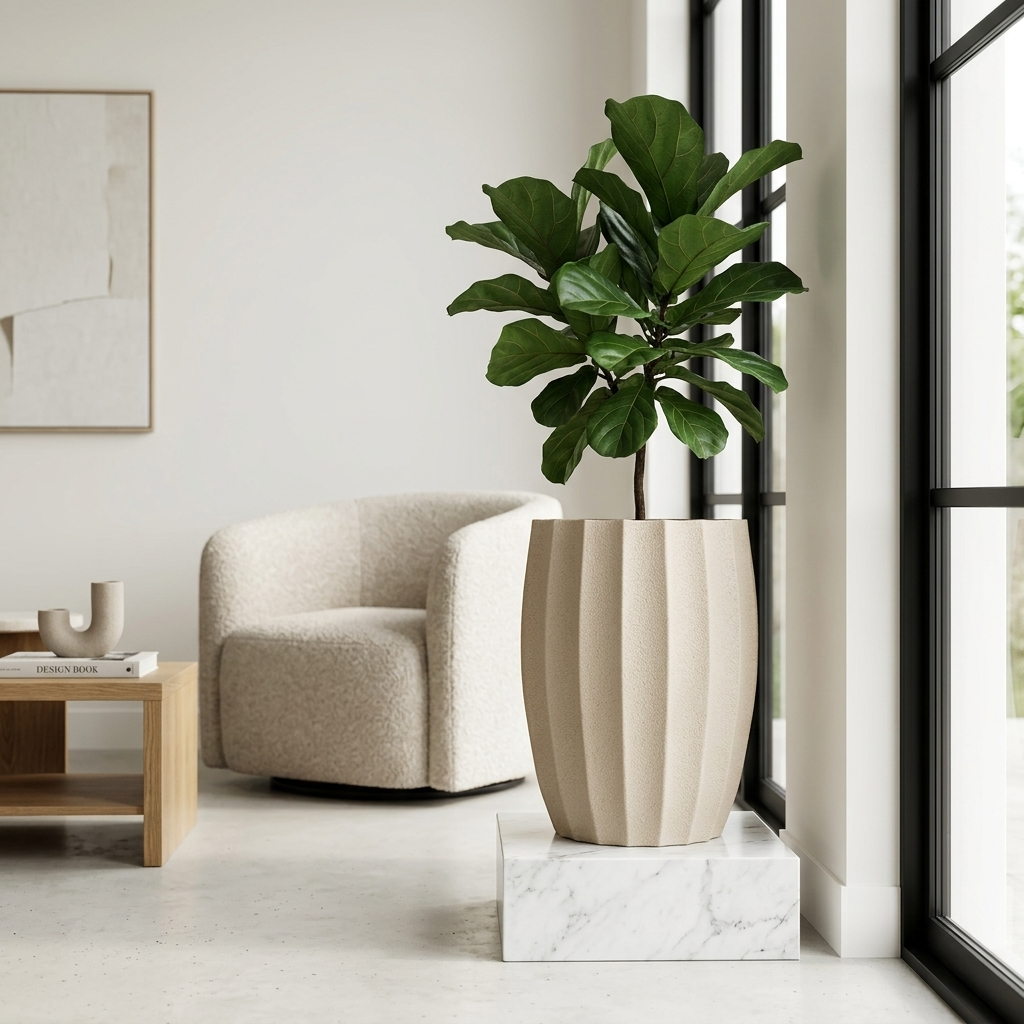 Fibre Pot Beige C2412