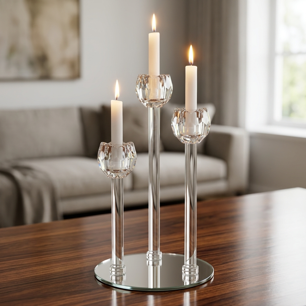 Crystal Candlestick Single Small