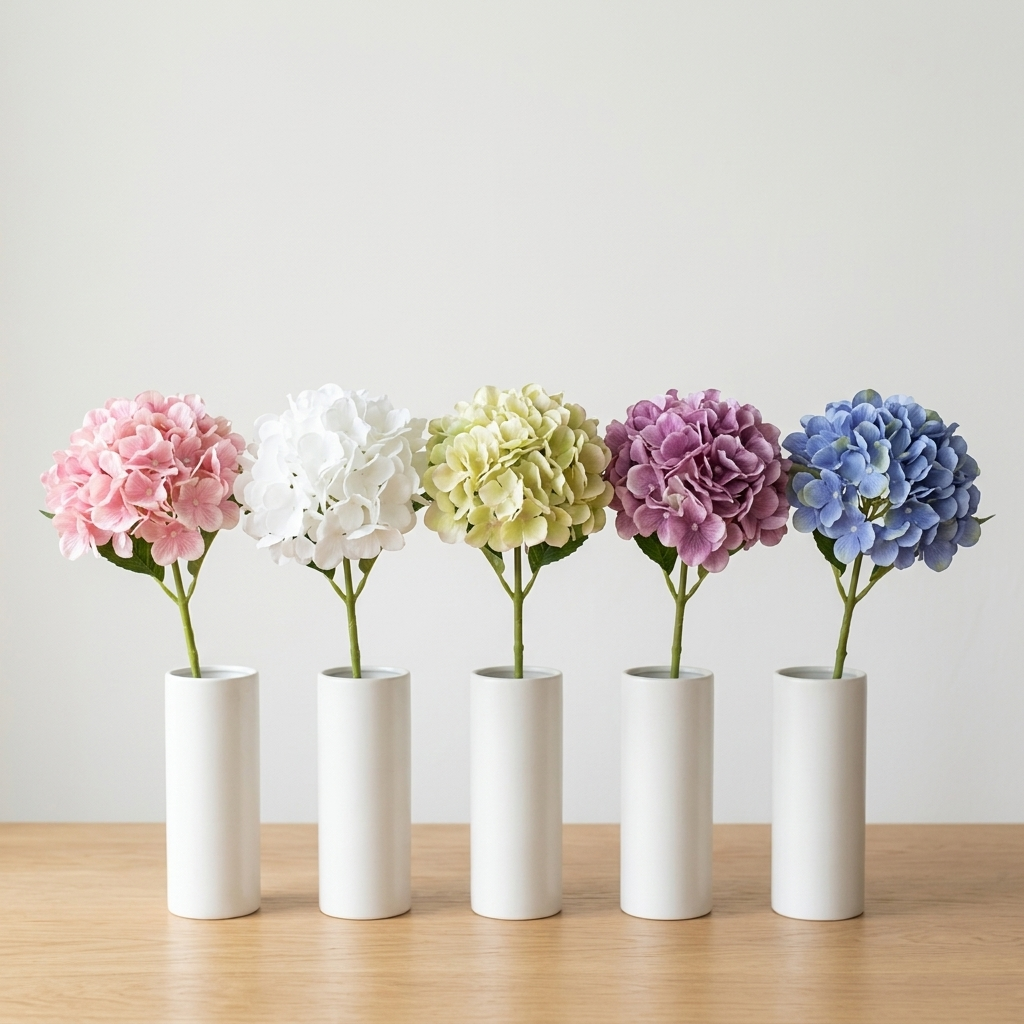 Hand-Touch Hydrangea MJ 5-Color SEAGREEN