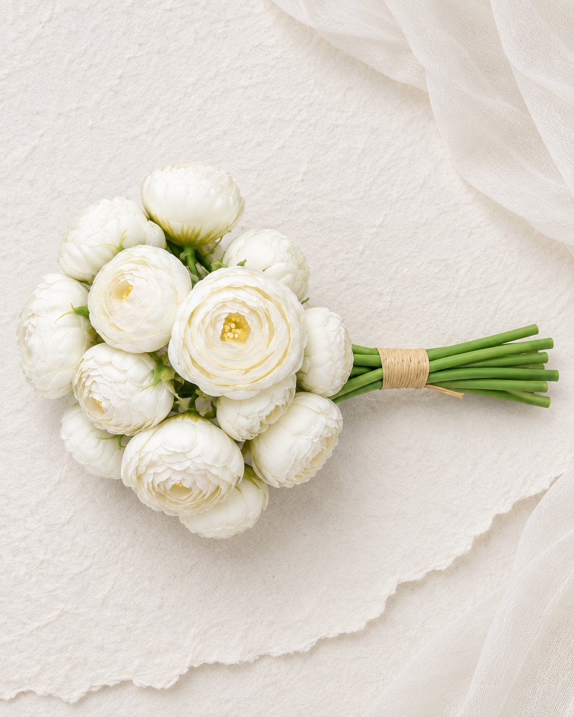 White Artificial Rose Bouquet 2