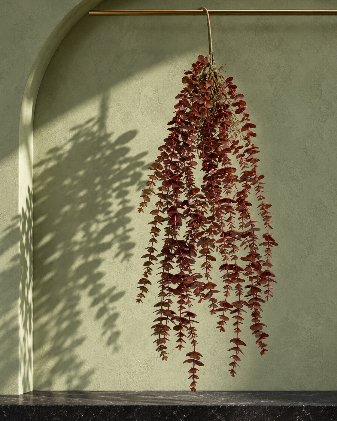 Burgundy Artificial Hanging Eucalyptus 5